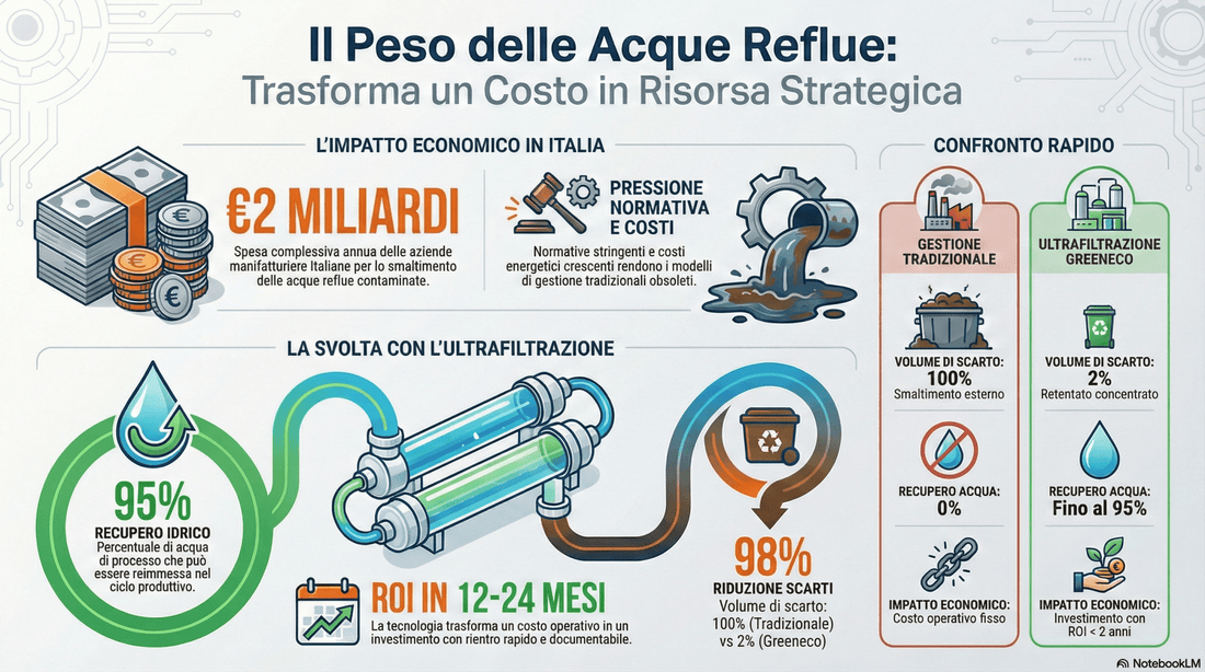 Il peso economico delle acque reflue industriali